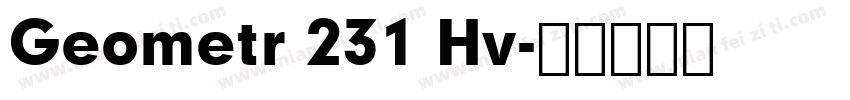 Geometr 231 Hv字体转换